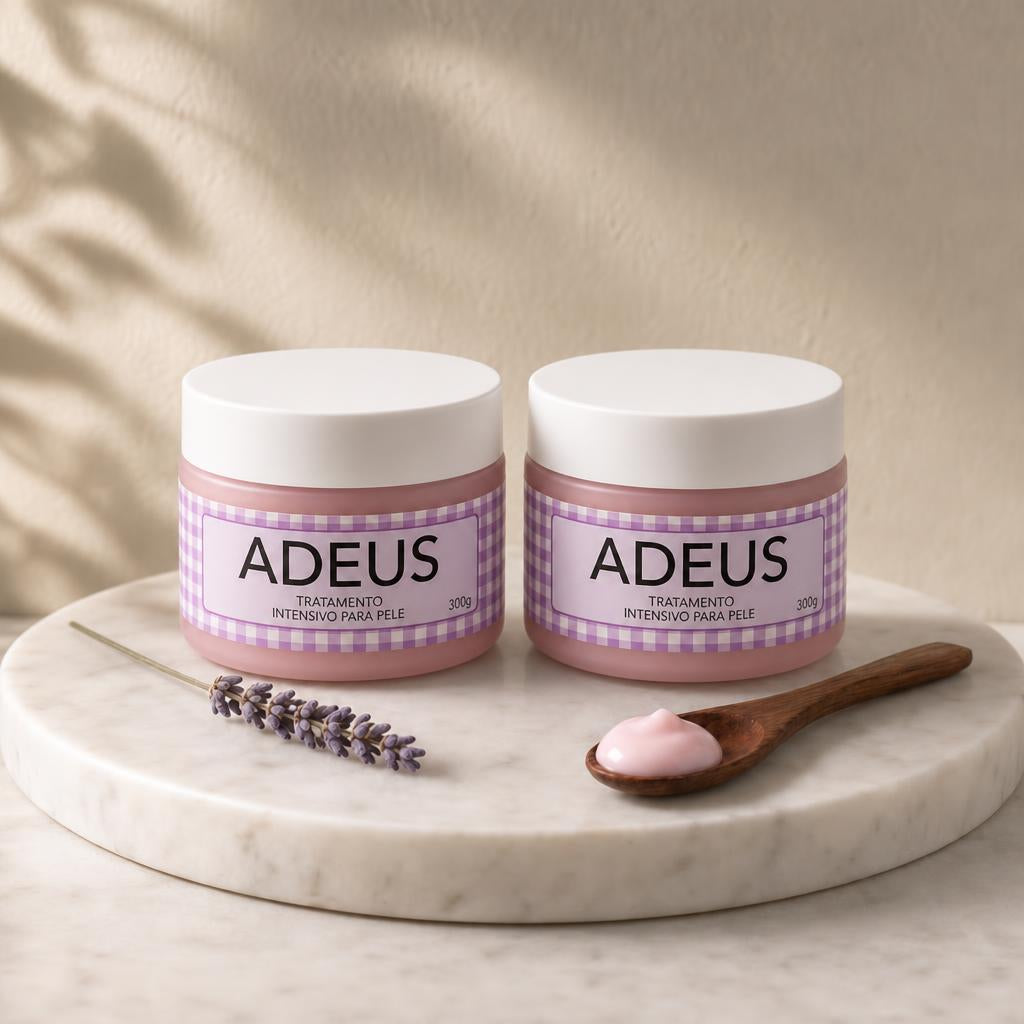 Dos botes de crema ADEUS